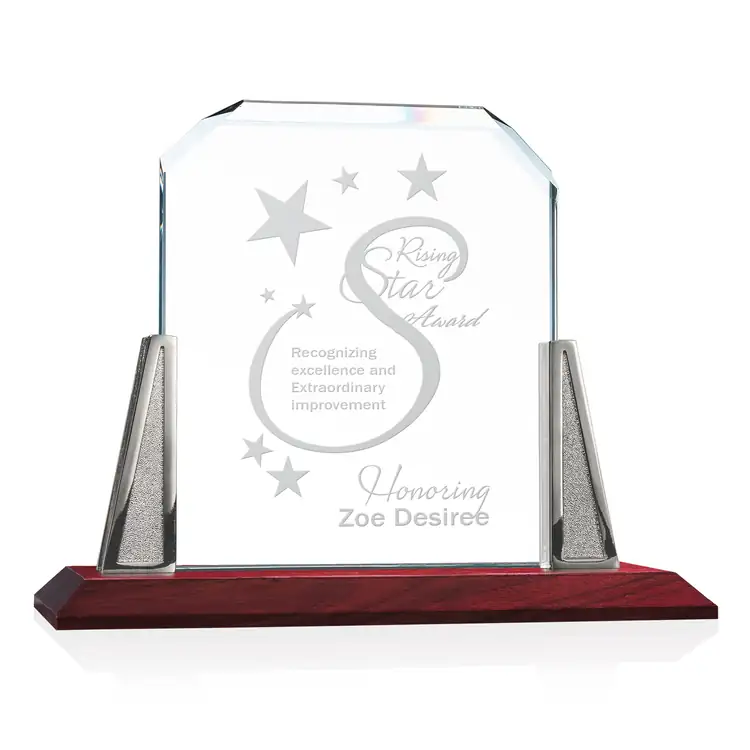 Renata Starfire Crystal Award with Pewter-Tone Accents #4