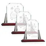 Trophée Renata en cristal Starfire avec accents couleur étain