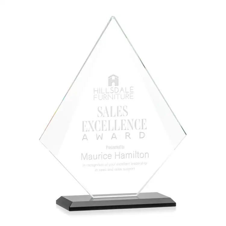 Trophée Rideau en cristal Starfire - Gravure #4