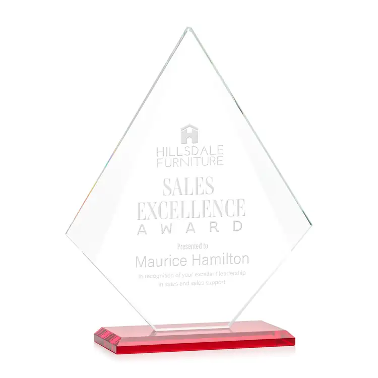 Trophée Rideau en cristal Starfire - Gravure #6