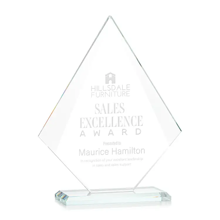 Trophée Rideau en cristal Starfire - Gravure #8