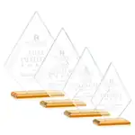 Trophée Rideau en cristal Starfire - Gravure