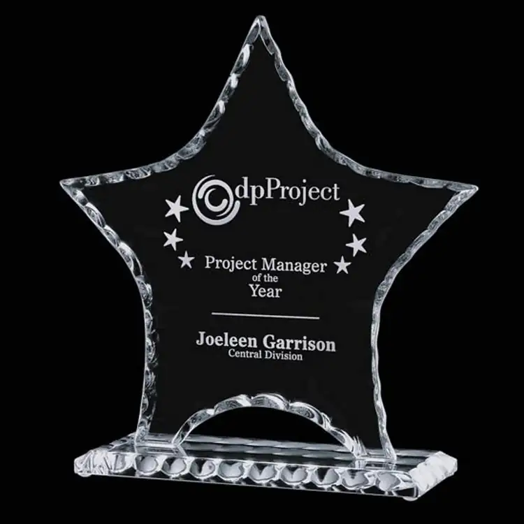 Roebuck Jade Glass Award - Deep Etch