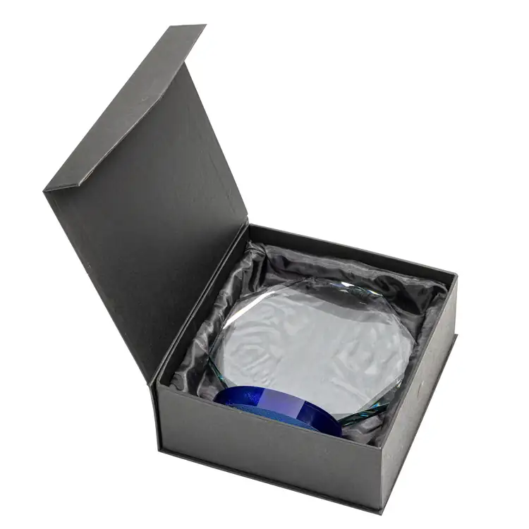 Romsley Crystal Award on Sapphire Blue Base - Deep Etch #5