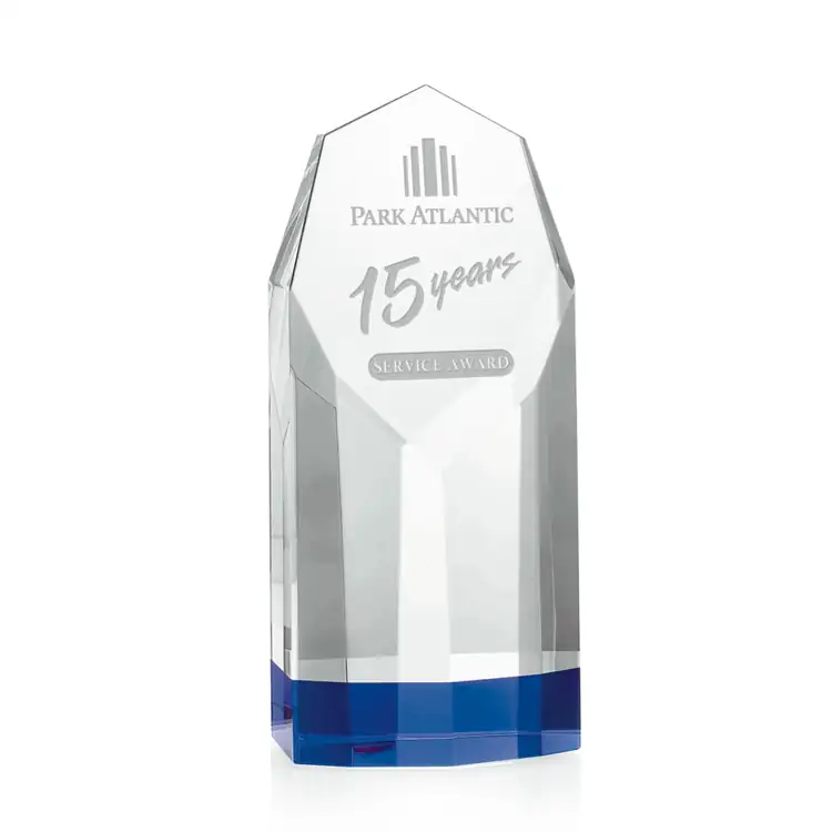 Rosseau Blue and Clear Optical Crystal Award #3