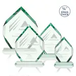 Trophée Royal Diamond en verre jade - Gravure
