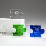 Trophée Rune en cristal optique - Pièce de casse-tête - Gravure