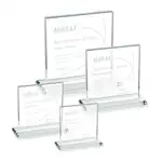 Trophée Sahara en cristal Starfire sur socle transparent - Gravure