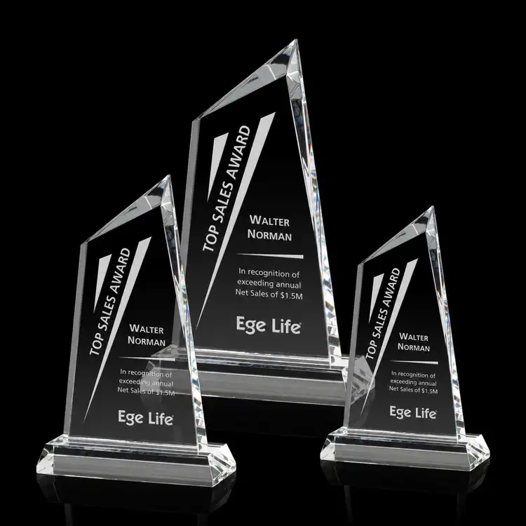 Sandown Crystal Award - Deep Etch