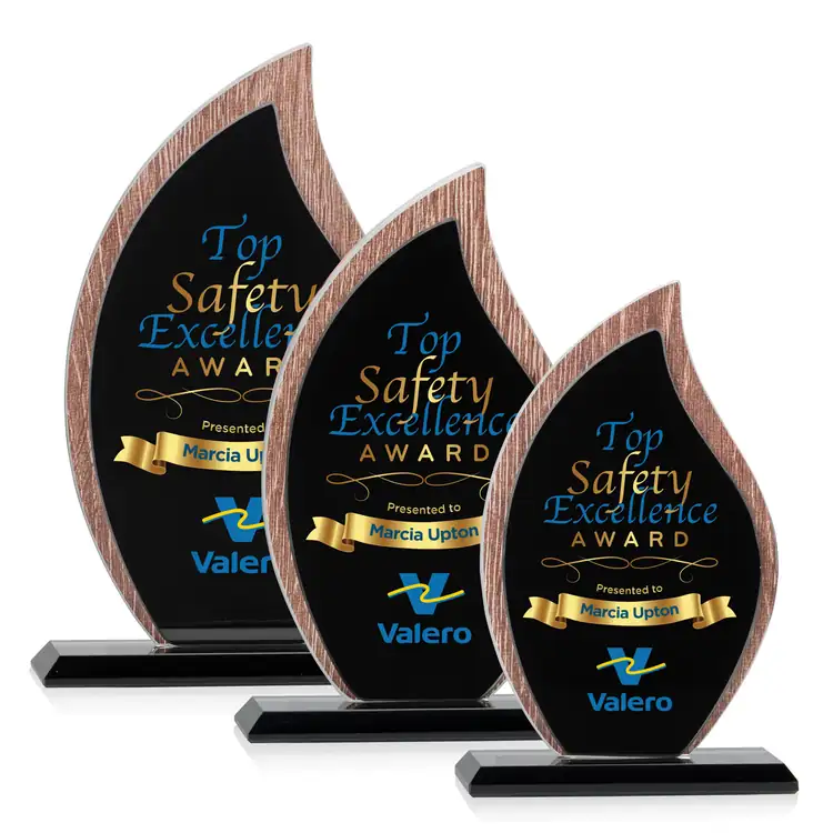 Scollard Wood and Crystal Flame Award - Multicolor
