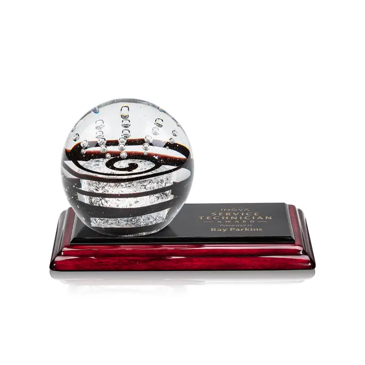 Serenity Award on Rosewood Base - Deep Etch & Imprint #2