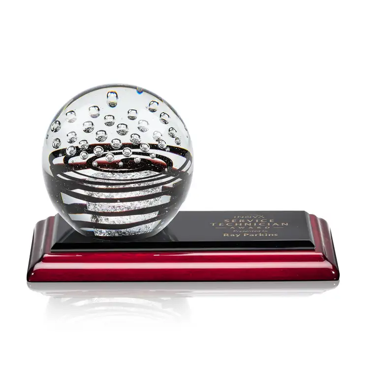 Serenity Award on Rosewood Base - Deep Etch & Imprint #3