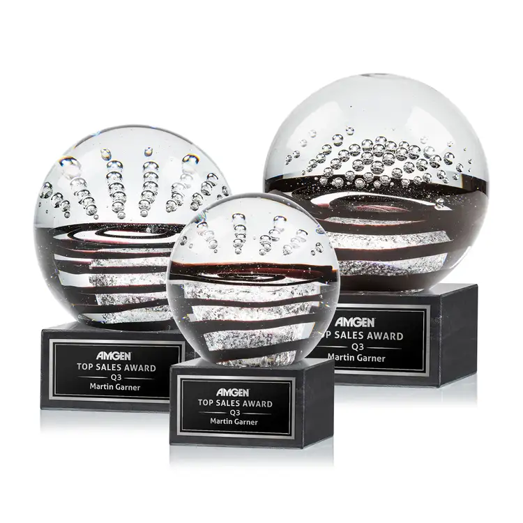 Serenity Award on Square Marble Base - Laser Engraving
