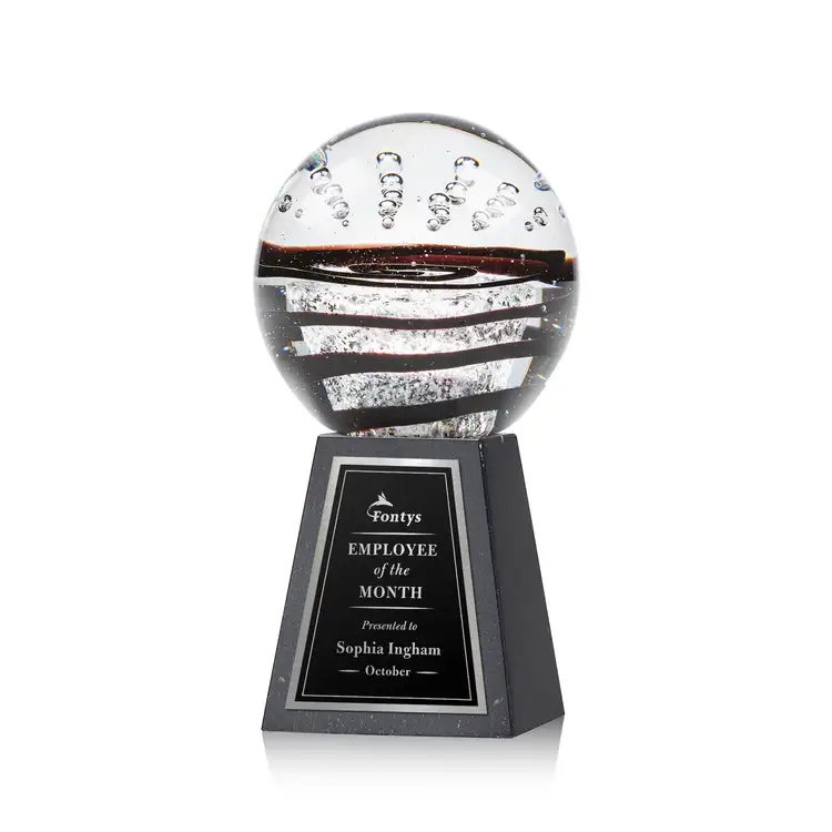 Trophée Serenity sur socle haut en marbre - Gravure au laser #2