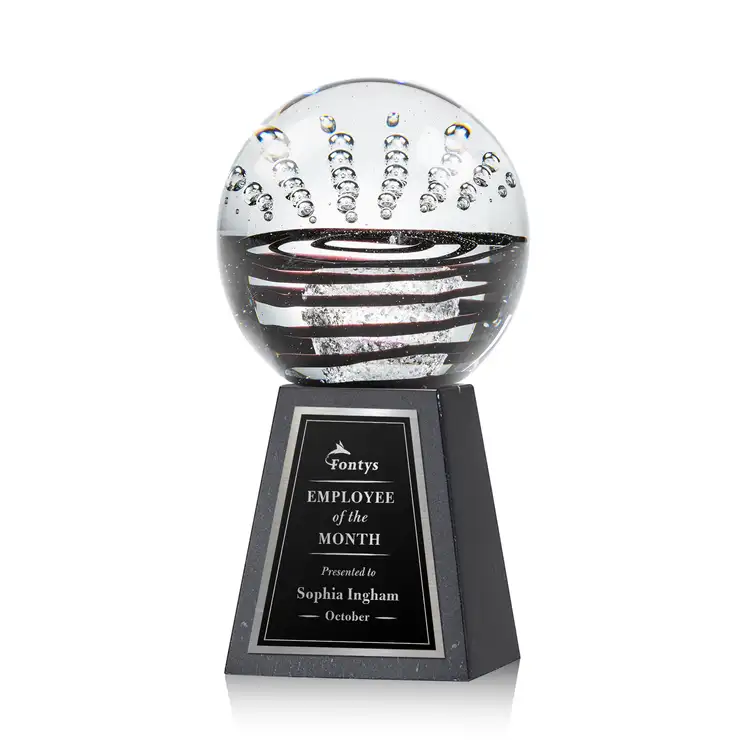 Trophée Serenity sur socle haut en marbre - Gravure au laser #3