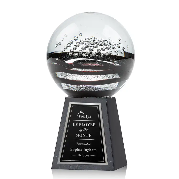 Trophée Serenity sur socle haut en marbre - Gravure au laser #4