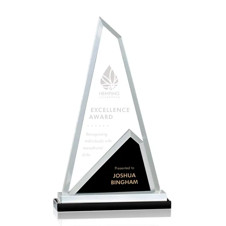 Trophée Shaftsbury en cristal Starfire sur double socle #3