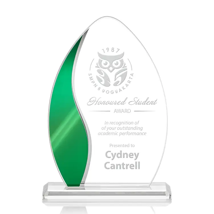 Sherborne Starfire Crystal Award - Deep Etch #2