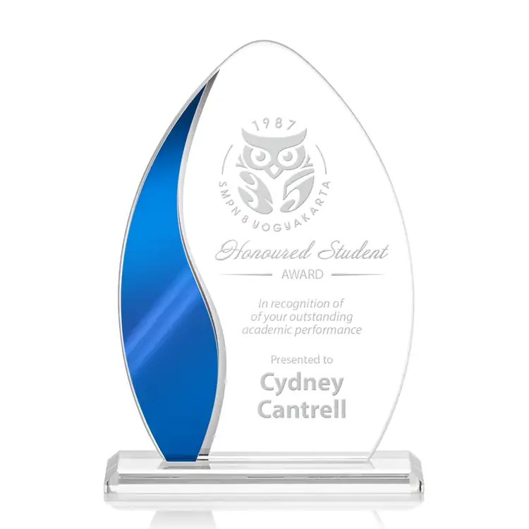 Sherborne Starfire Crystal Award - Deep Etch #3
