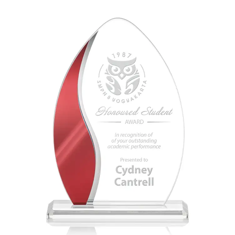 Sherborne Starfire Crystal Award - Deep Etch #4