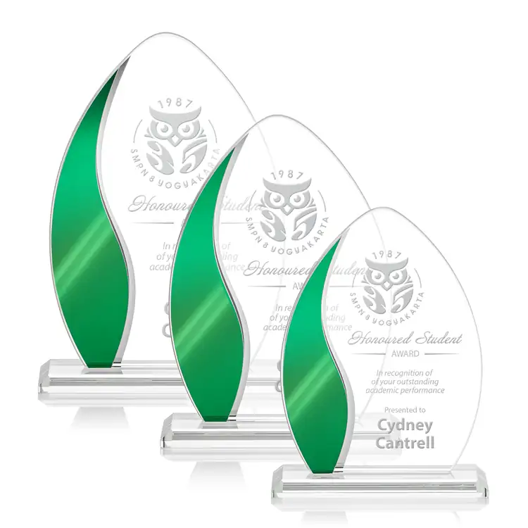 Sherborne Starfire Crystal Award - Deep Etch