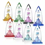 Trophée Shildon en cristal Starfire - Multicolore