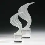 Trophée Signet R.S. Owens en cristal Starfire sur socle en cristal optique