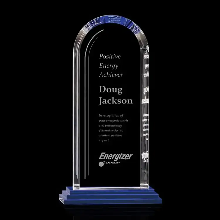 Silvana Blue Starfire Crystal Award