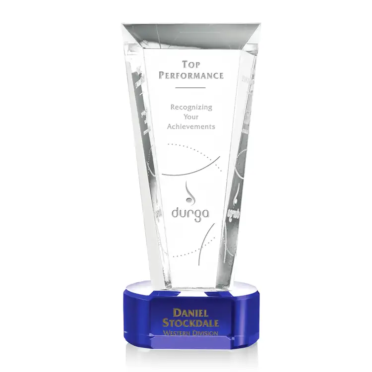 Trophée Simcoe en cristal optique sur socle coloré #3