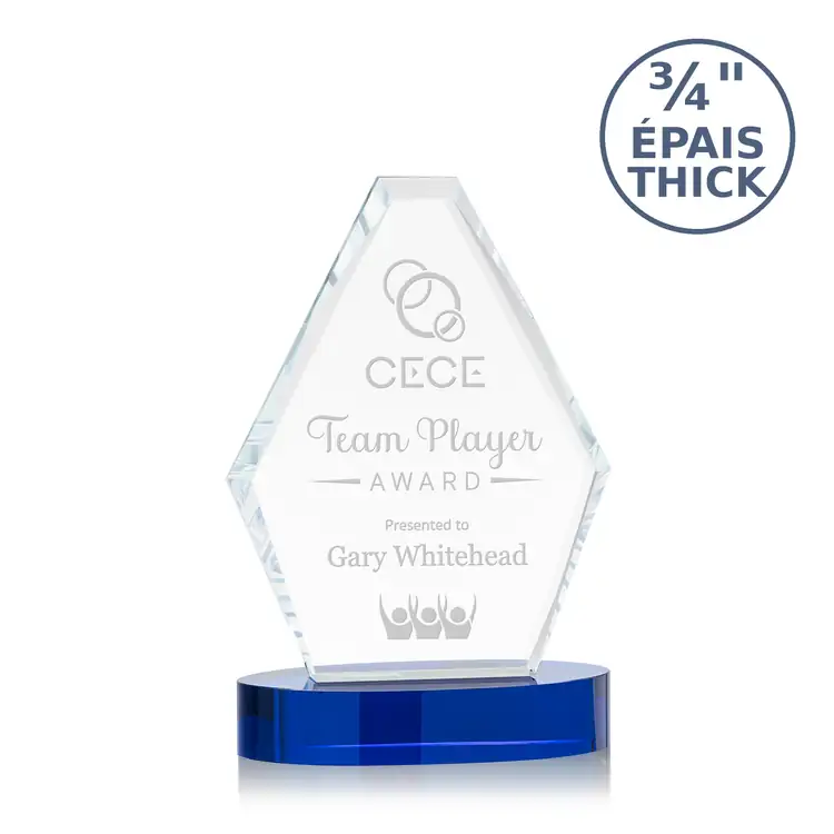 Sloane Optical Crystal Award on Sapphire Base #2