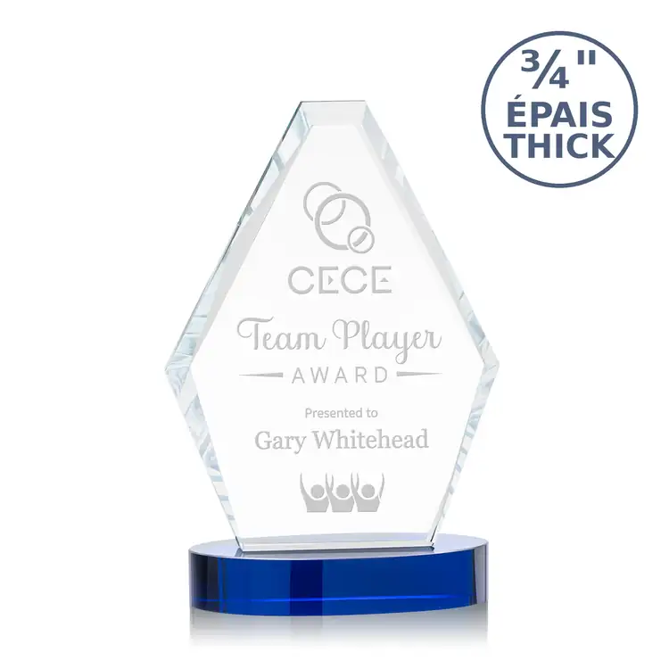 Sloane Optical Crystal Award on Sapphire Base #3