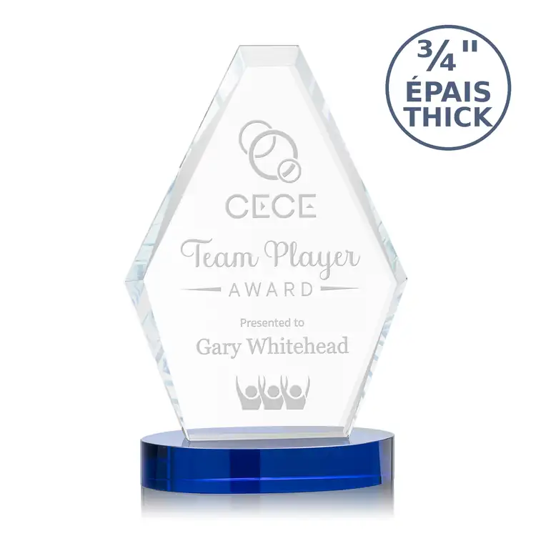 Sloane Optical Crystal Award on Sapphire Base #4