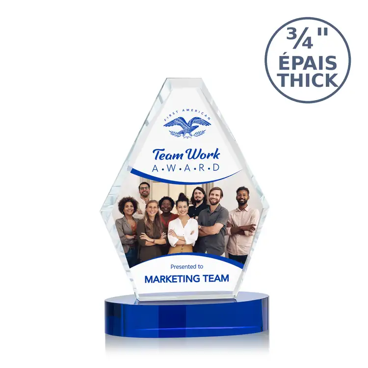 Sloane Optical Crystal Award on Sapphire Base Multicolor #2