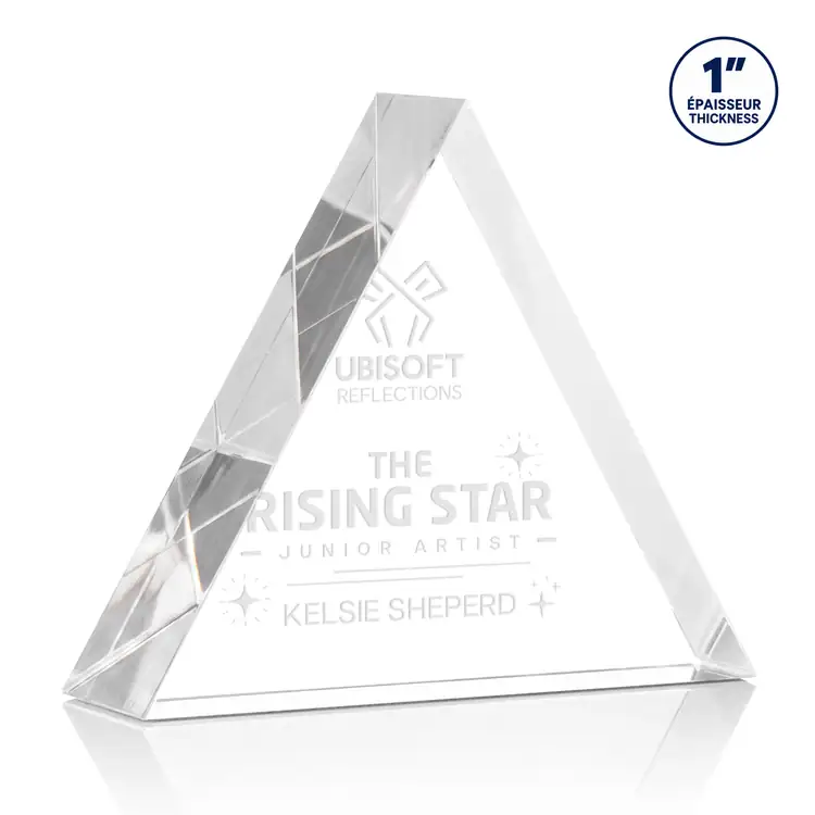 Spartan Acrylic Award - Triangle - Laser Engraving #2