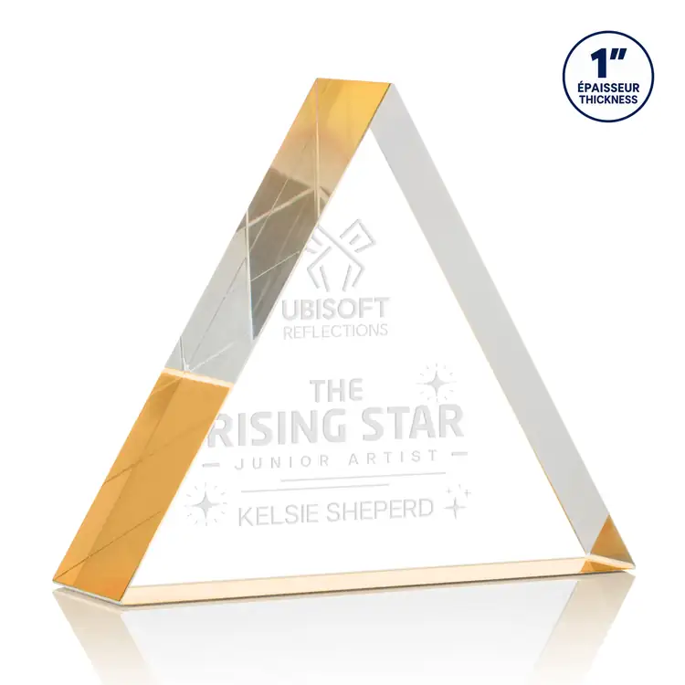 Spartan Acrylic Award - Triangle - Laser Engraving #3