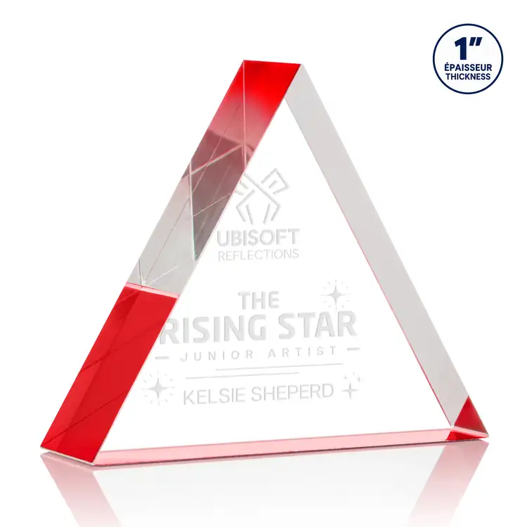 Spartan Acrylic Award - Triangle - Laser Engraving #5