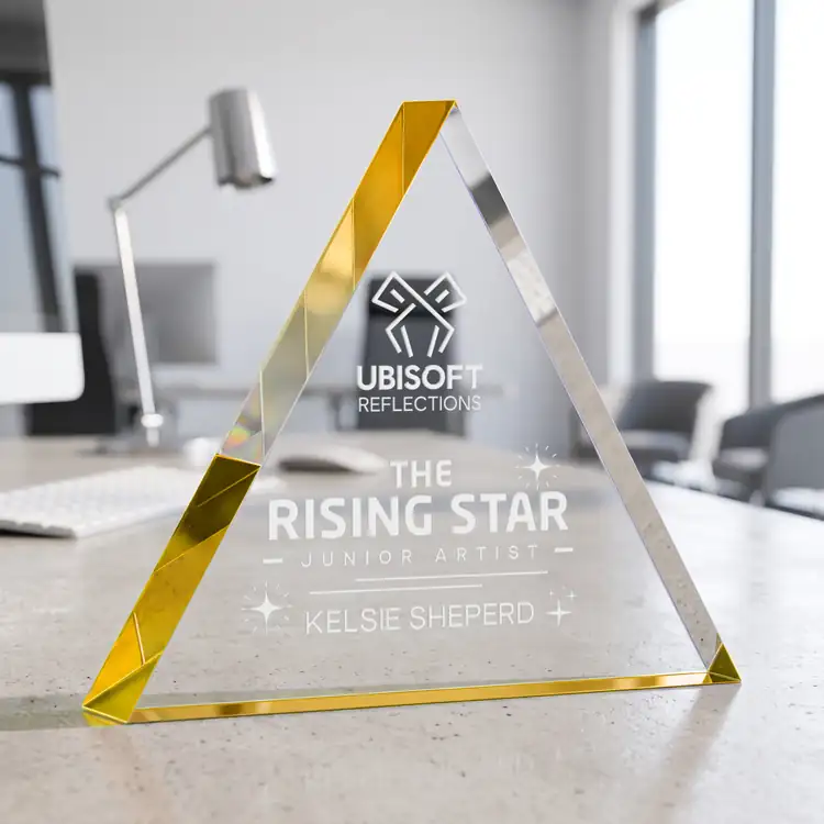 Spartan Acrylic Award - Triangle - Laser Engraving #7