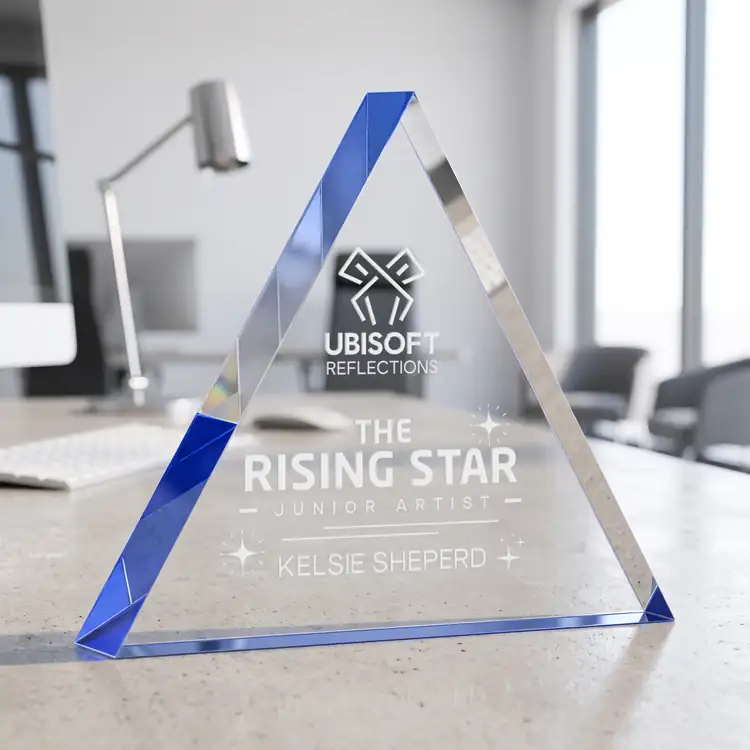 Spartan Acrylic Award - Triangle - Laser Engraving #8