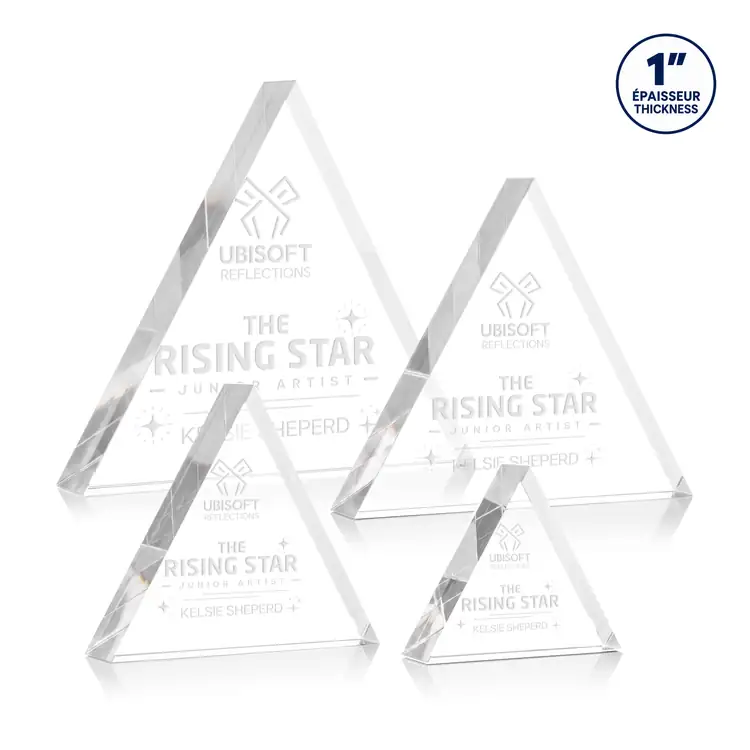 Spartan Acrylic Award - Triangle - Laser Engraving