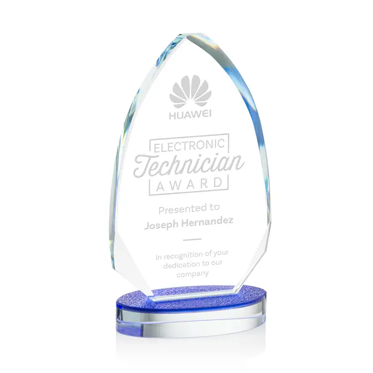 Stanmore Starfire Crystal Award on Blue Base #3