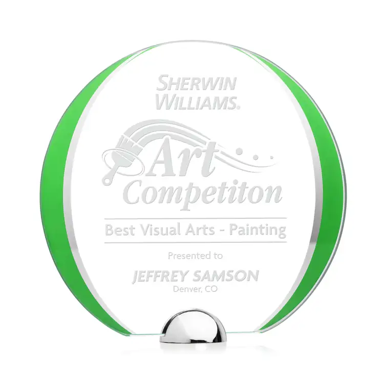 Stanton Starfire Crystal Award - Deep Etch #2