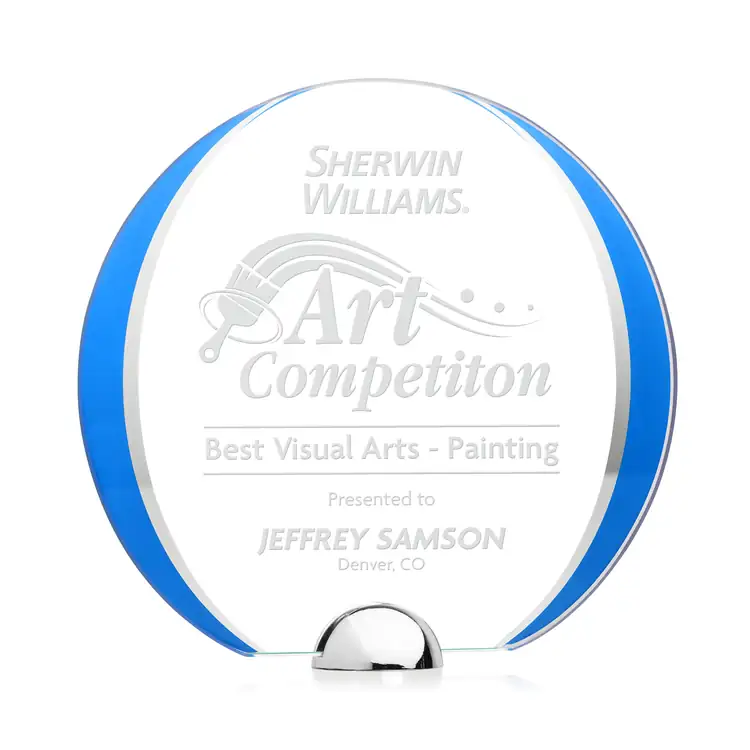Stanton Starfire Crystal Award - Deep Etch #3
