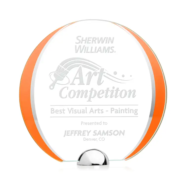 Stanton Starfire Crystal Award - Deep Etch #4