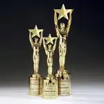 Trophée Star Achievement sur socle cylindrique