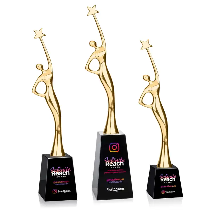 Star Goddess Metal and Crystal Award - Multicolor