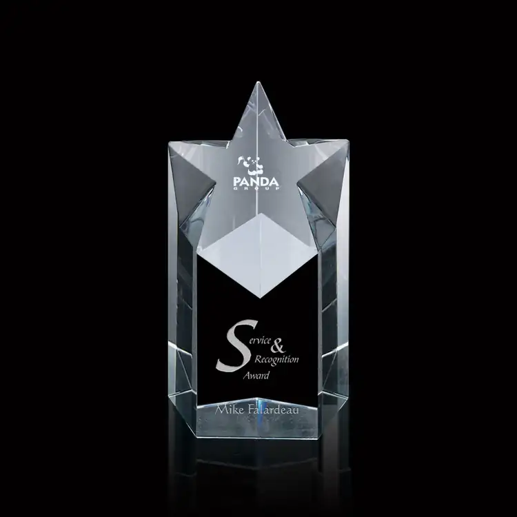 Star Tower Crystal Award - Deep Etch #2