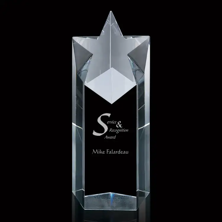 Star Tower Crystal Award - Deep Etch #4