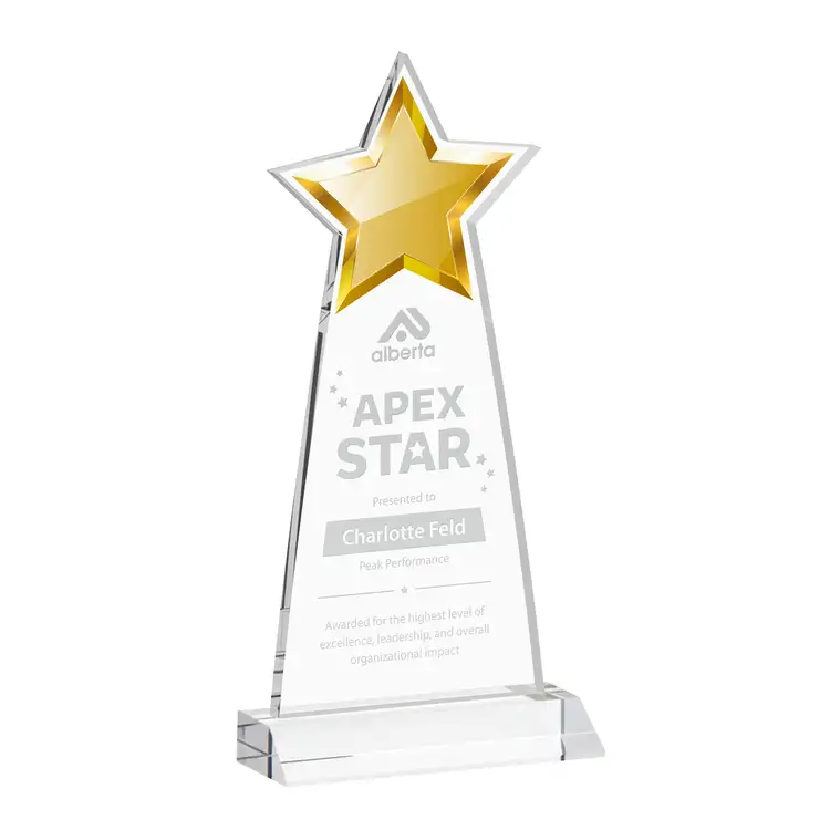 Starlite Award - Starfire Crystal - Engraved #2