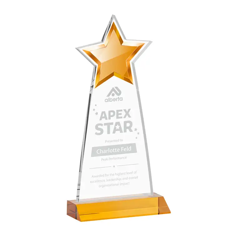 Starlite Award - Starfire Crystal - Engraved #3