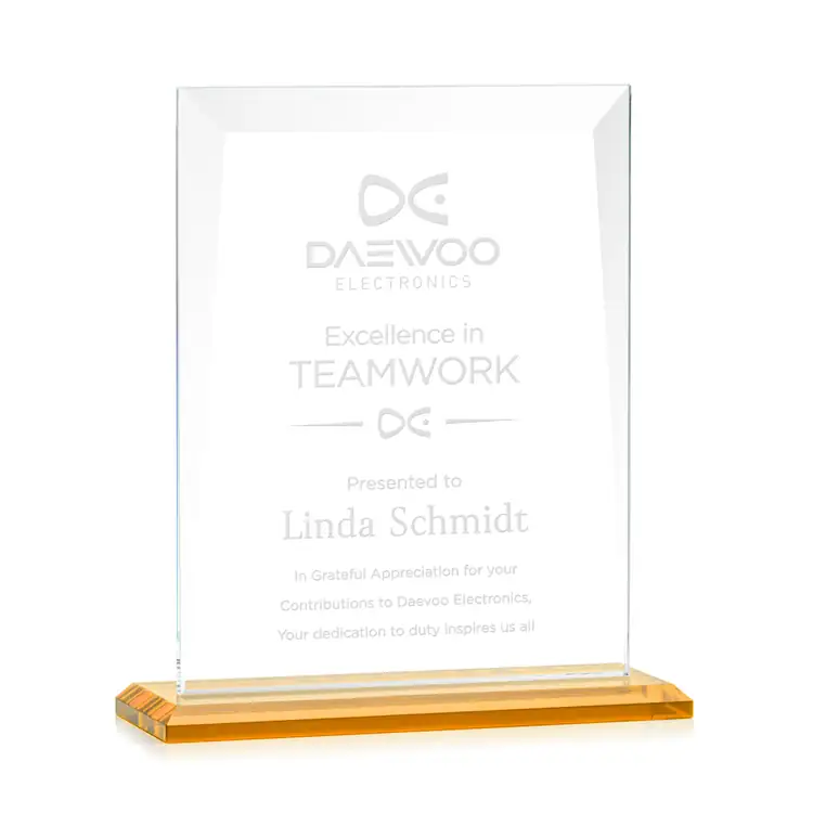 Sullivan Starfire Crystal Award - Deep Etch #2